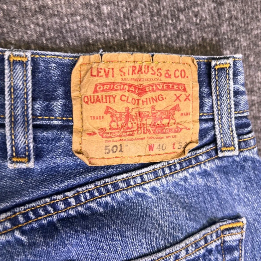 VTG 00s Levis 501-0115 Jeans Mens‎ 38x30 Blue Straight Classic Casual Button Fly